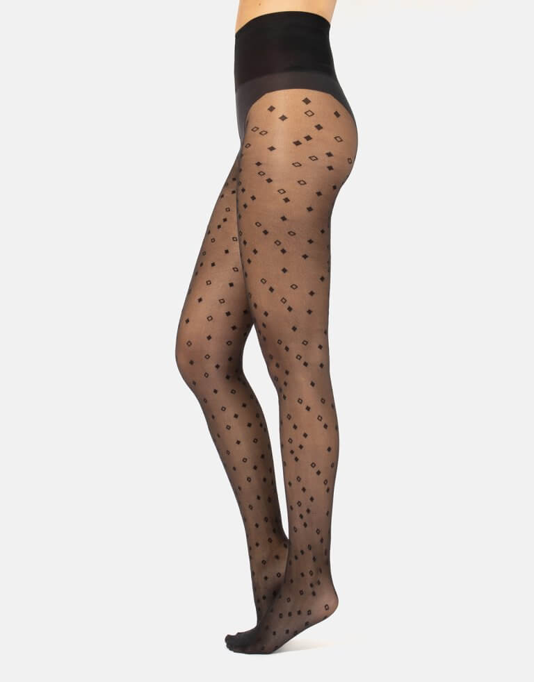 COLLANT VELATO FANTASIA MINI ROMBI RICICLATO - 20 DEN