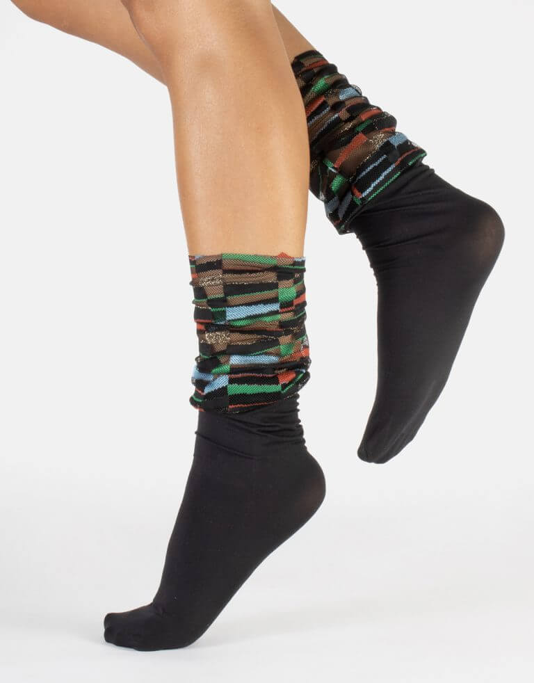 CALZINI IN PIZZO STILE GEOMETRICO