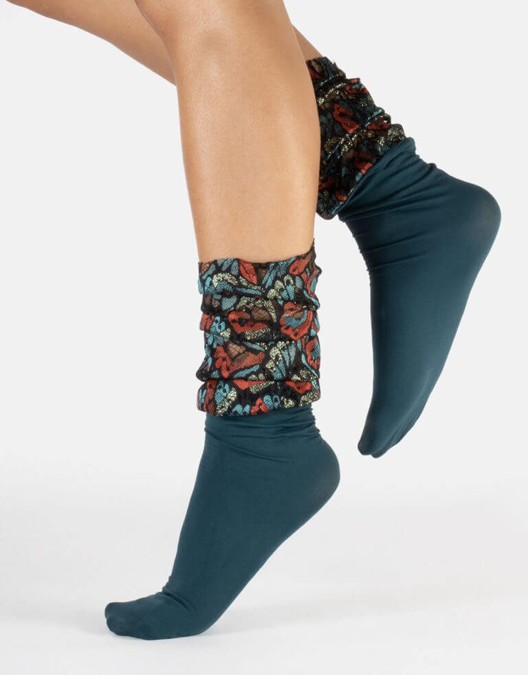 CALZINI IN PIZZO STILE FLOREALE