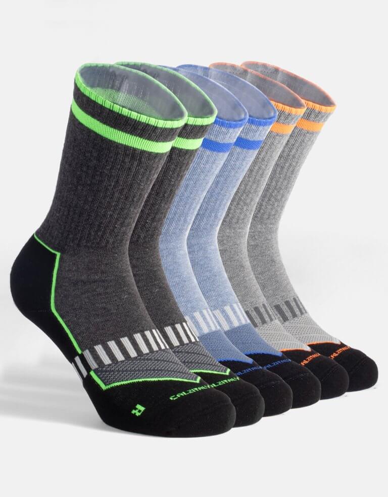 PACK 3 PAIA - CALZE TECNICHE SPORTIVE IN COTONE CON SOLETTA